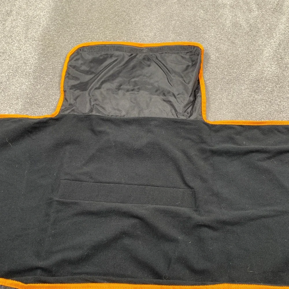 Harley-Davidson Stadium Blanket‎ Fleece Nylon Water Resistant Pouch Black Orange